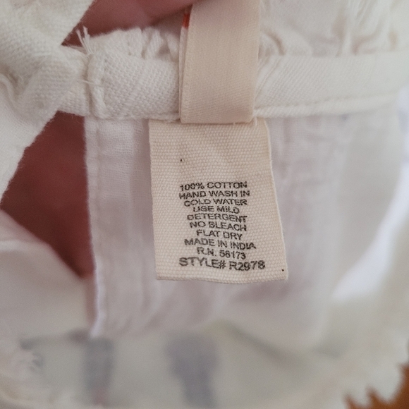 RAGA Panama Cotton Embroidered Tiered Halter Maxi Dress Size Medium - Picture 12 of 12